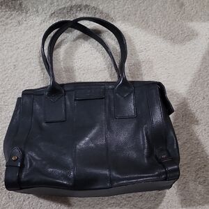 Fossil Vintage Black Leather Shoulder Bag